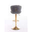 2 ensembles de tabourets de bar, avec repose-pieds en alliage de chrome et base en cuir velours à hauteur réglable, tabouret de bar simple à pieds dorés-1477704470