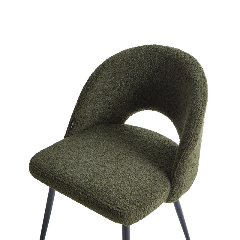 Onaga 46cm H Upholstered Upholstered Back Side Chair in Green