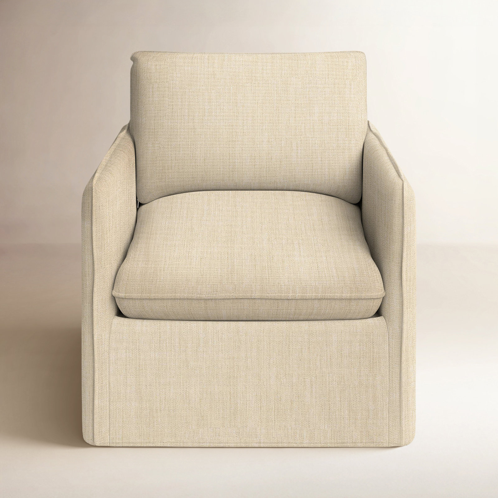 Bellatrix Upholstered Armchair, Canvas Flax Sunbrella® Canvas