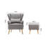 Kiro Upholstered Wingback Chair with Footstool-50289927
