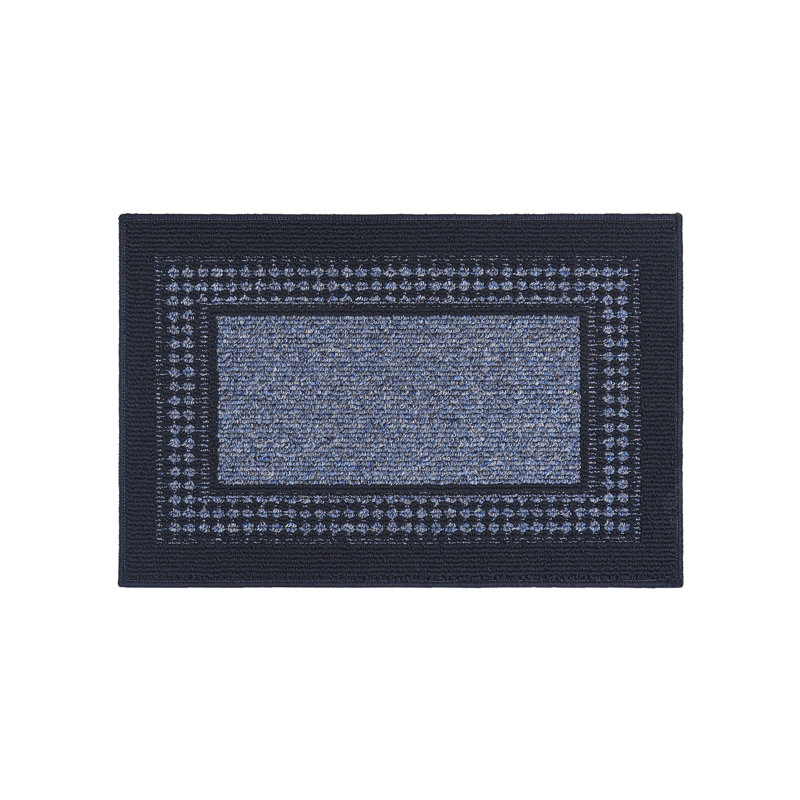Machine Washable Non-skid Kitchen Mat, Blue, Rectangle 2' x 3'