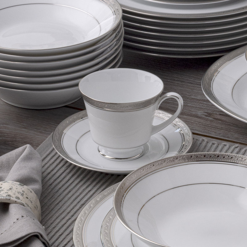 Noritake Crestwood 5-Piece Place Setting, Service for 1, Platinum