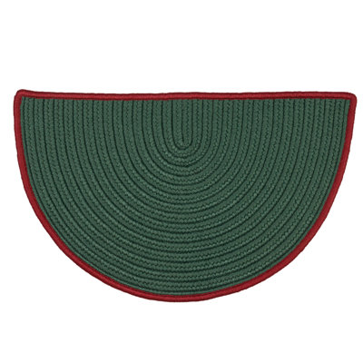Tapis décoratif vert à motif géométrique 1 pi 6 po x 2 pi 6 po arkadela