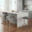 Bybee Upholstered Faux Leather Counter Stool with Stainless Steel Frame