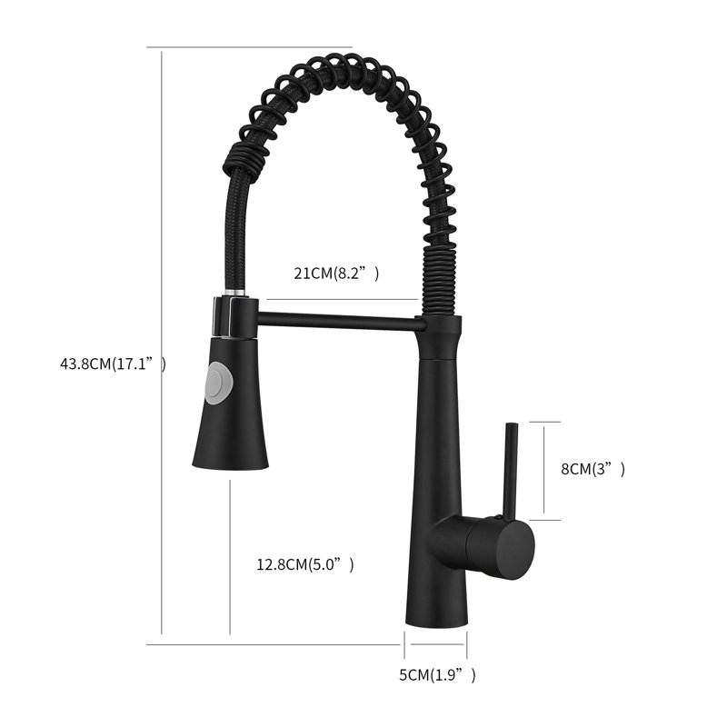 Clihome Pull Down Kitchen Faucet, Black