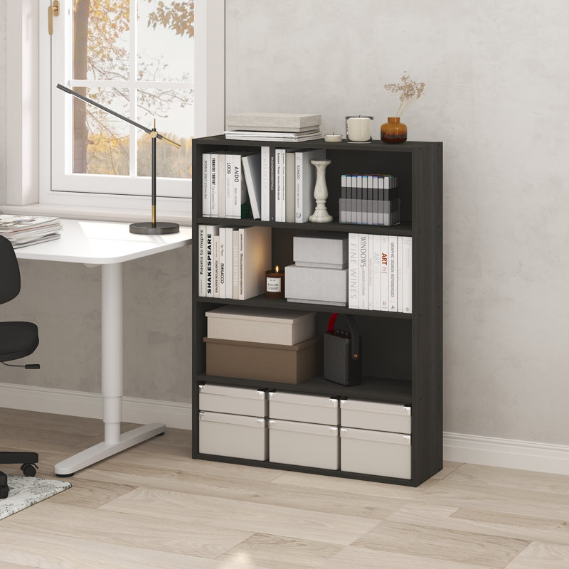 Viergeline 79.5cm W Manufactured Wood Shelving Unit, Espresso
