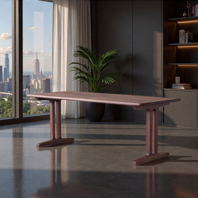 Simple And Stable Walnut Large-panel Desk