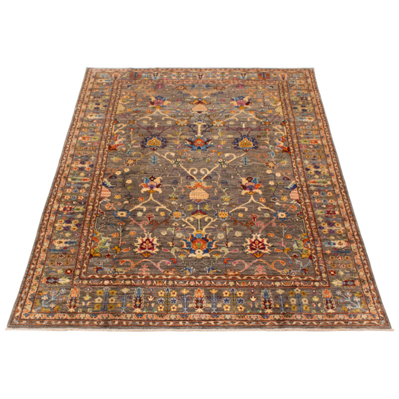 Tapis gris Ghazni 5 pi 9 po x 8 pi 3 po