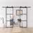 Metal and Glass Sliding Double Barn Door with Installation Hardware Kit (Soft-close Included)-98303719-100489299