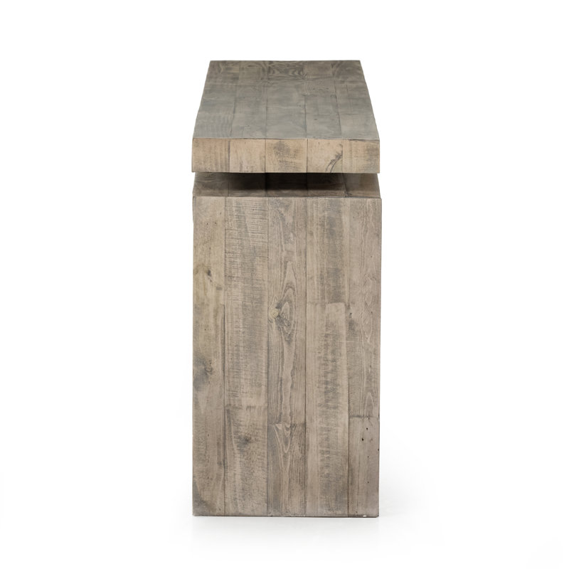 Matthes Solid Wood Console Table, Weathered Wheat, 30.75" H x 94" W x 15" D