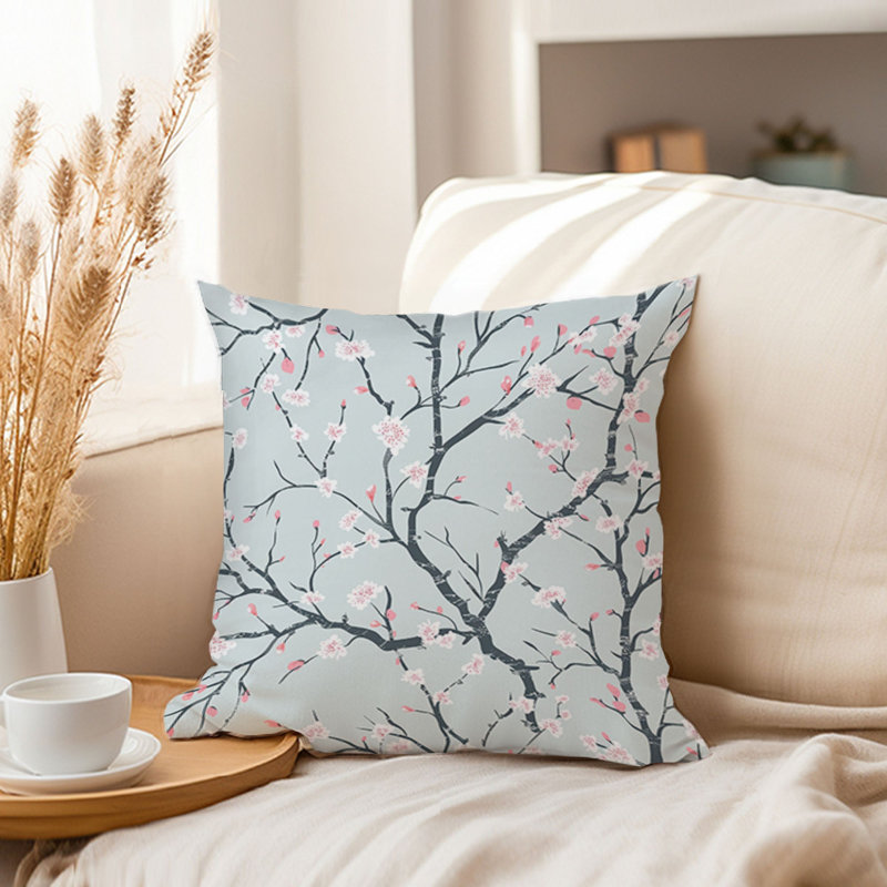 Botanical Sakura Cherry Blossom Tree IV Asian, 16"H x 16"W