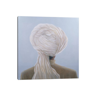 White Turban 1 Piece Wrapped Canvas Painting