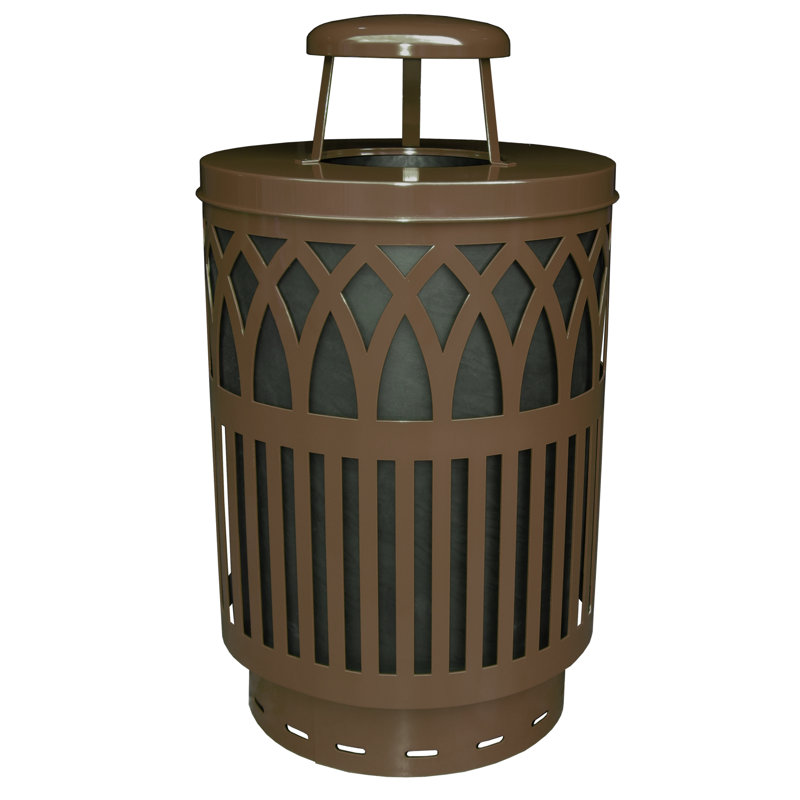 Poubelle 40 gallons Covington, Brun