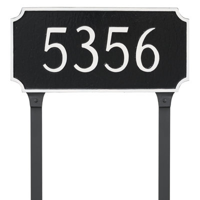 Enseigne d’adresse pour pelouse sur 1 ligne Princeton