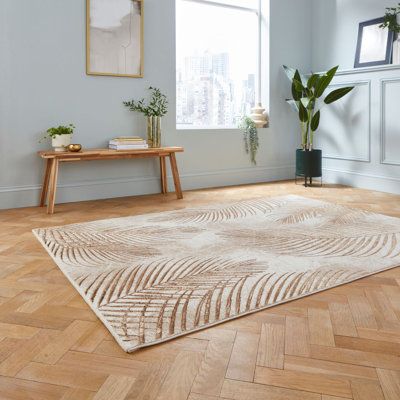 Creation area rug Machine Woven Rectangle Beige