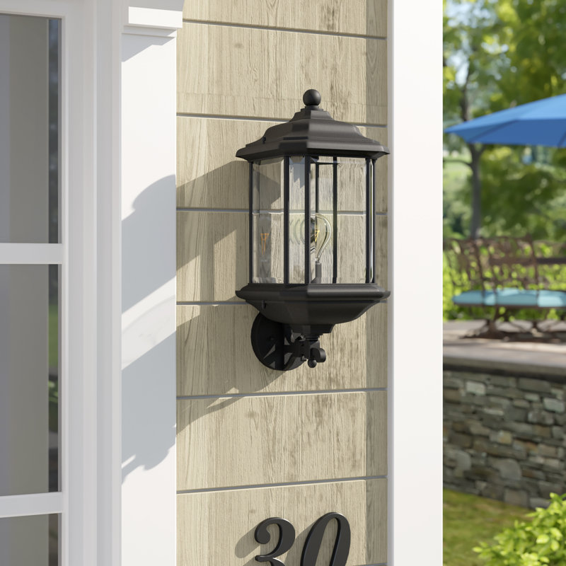 Kent One Light Outdoor Wall Lantern from Generation Lighting , Black