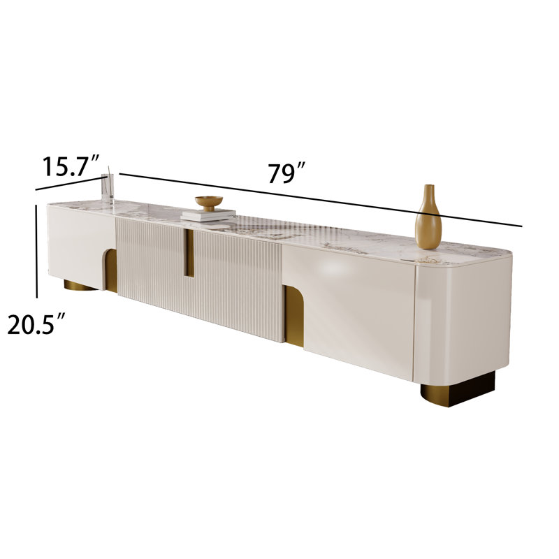 Meuble télé 79 po avec 4 rangements 79 po