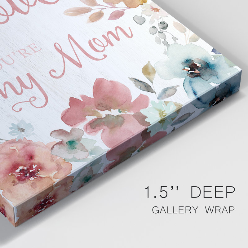 «Love Mom», art textuel sur toile tendue, H 12 po x l 8 po x P 1 po