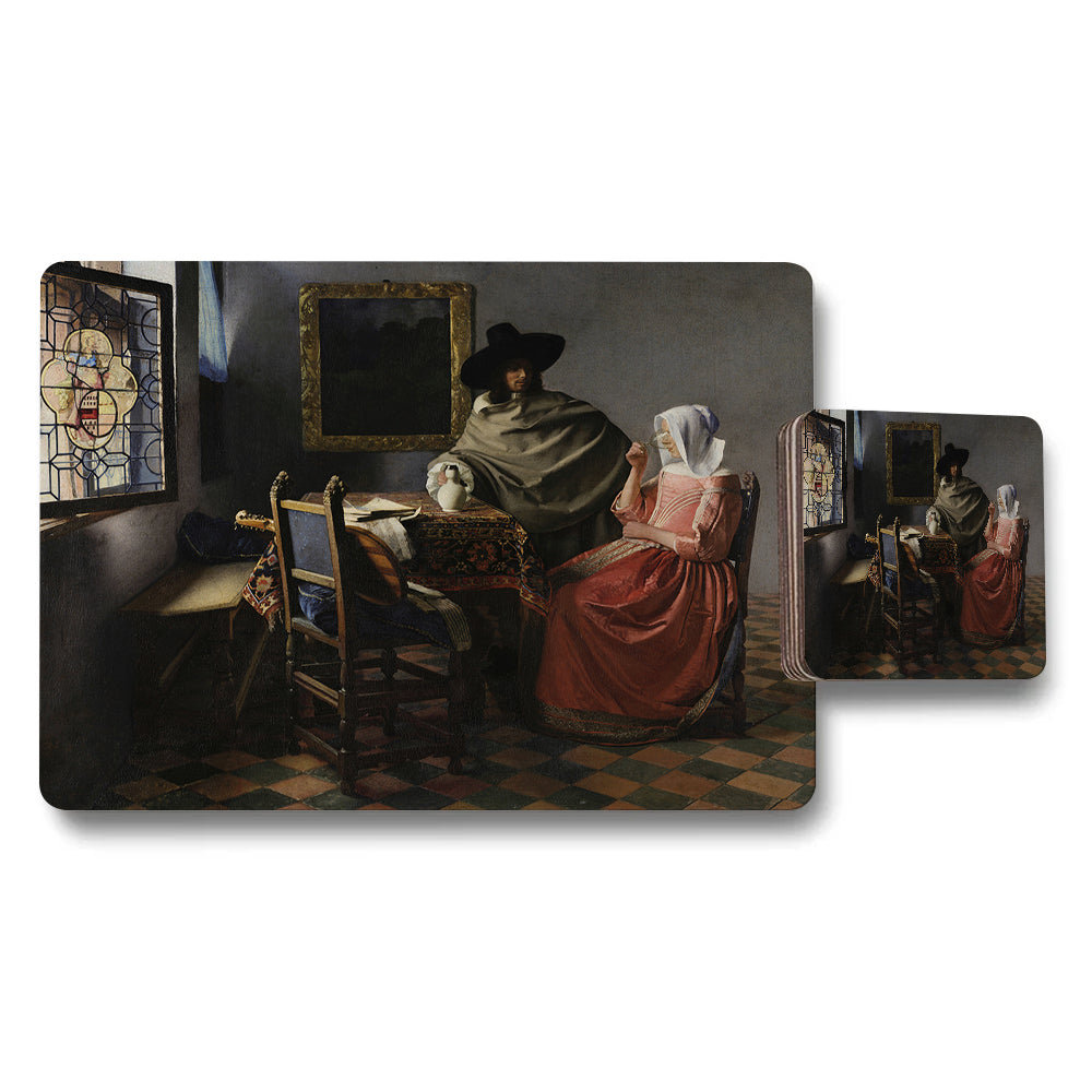 Classic Interior Scene Placemats And Coasters Set Artwork
