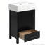 Meuble-lavabo à cadre en bois massif 20,28 po avec lavabo en céramique-116858887