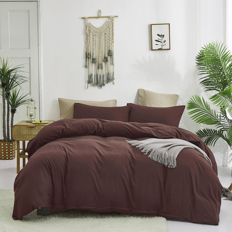 Solid Color Comforter Dark Color 3 PCs Bedding Set Deep Color Bed Comforter Set, Twin Comforter + 1 Standard Pillowcase