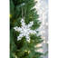 Cintres en forme de flocon de neige 6,3 x 1,8 x 6,7 po - Ensemble de 6 pour décorations d'arbre de Noël festives