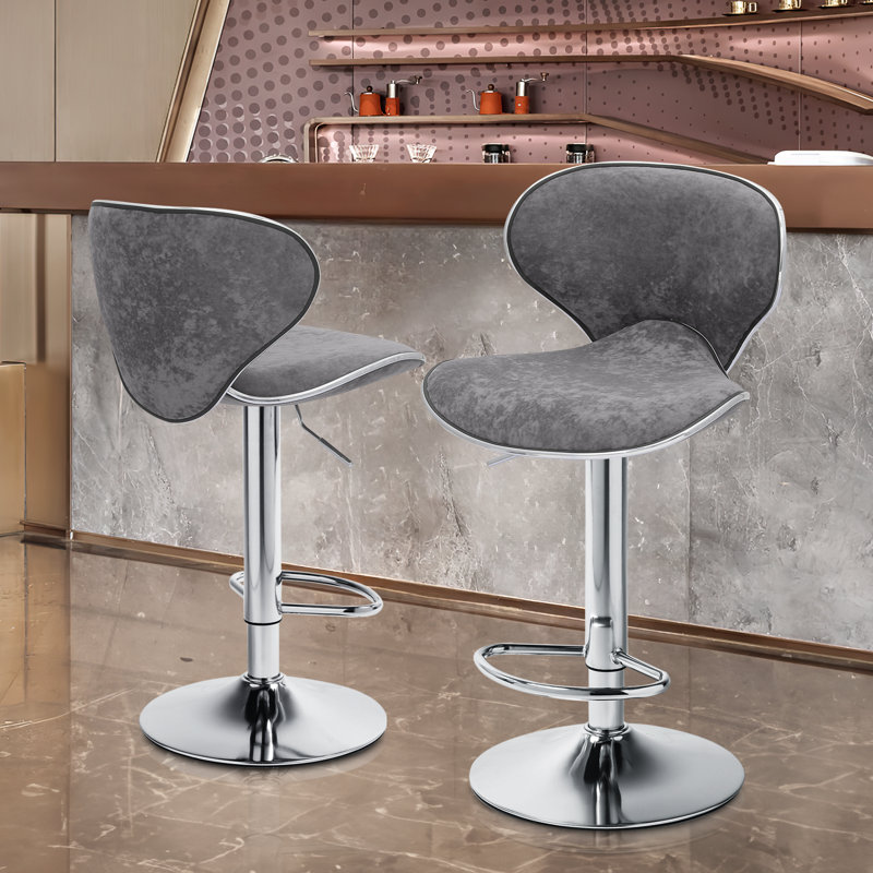 Tabourets de bar Anaum, Gris foncé