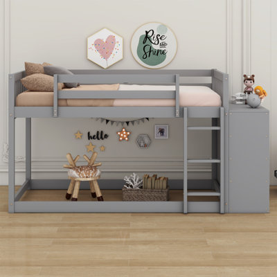 Bunk Bed With 4 Drawers And 3 Shelves by Harriet Bee