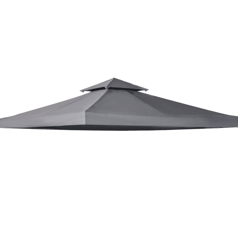 Auvent de remplacement pour pavillon de jardin 9,8 pi x 9,8 pi, couverture UV à 2 niveaux pour pavillon de jardin extérieur 9,84 pi x 9,84 pi (sommet seulement)