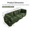 Canapé modulaire 3 pièces en chenille avec détails ruisselés, mousse haute densité, coussins de dossier en forme de L, assemblage facile, pour le salon, la chambre à coucher-852890417-852890446
