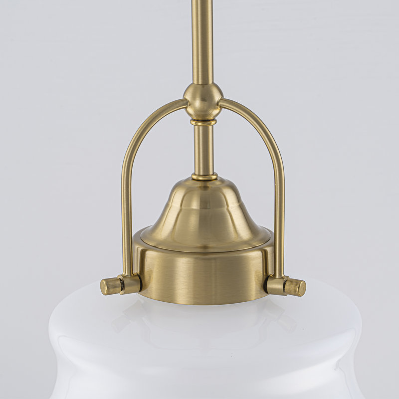 Luminaire suspendu en verre laiteux 1 lumière