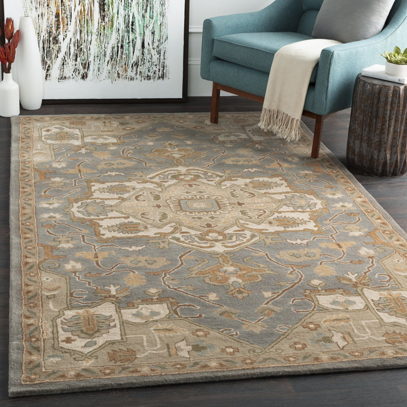BuckHill Hand Tufted Wool Oriental Indoor Rug, Rectangle 10' x 14'