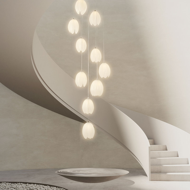 Luminaire suspendu pour plafond long à 10 lumières à DEL Joso