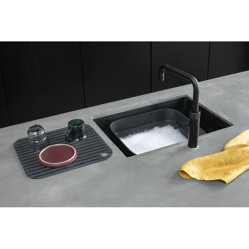 Brabantia Sink Side Dishwashing Tub with Drying Tray, Dark Gray