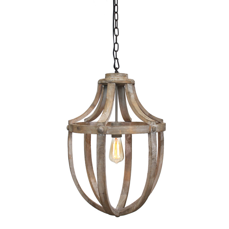 Luminaire suspendu simple en forme d'urne à 1 lumière Norborne