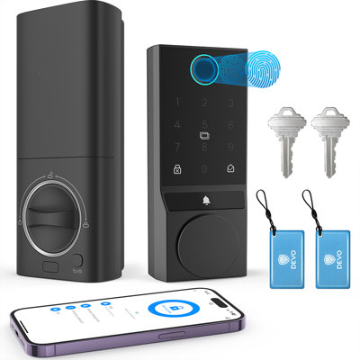 Wi-Fi Smart Lock Touchscreen Single Cylinder Deadbolt with Smartkey Security