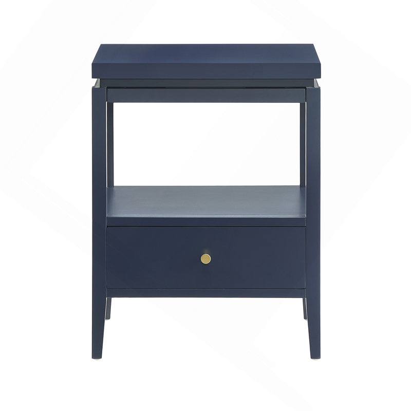 Table de chevet 1 tiroir Midnight Blue, Bleu très foncé