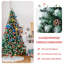 Arbre de Noël 72 '' pin vert floqué / givré et pommes de pin