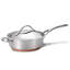 Anolon Nouvelle Copper Stainless Steel Sauté Pan with Lid and Helper Handle, 3-Quart, Silver
