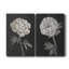 Fleurs noires et blanches I - Toile tendue avec châssis de qualité supérieure - prête à être accrochée-433606146