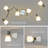 6-Light Flexible Track Lighting Rail Modern Directional Led Spot Ceiling Light Fixture With Glass Shade E12 Base Brush Steel