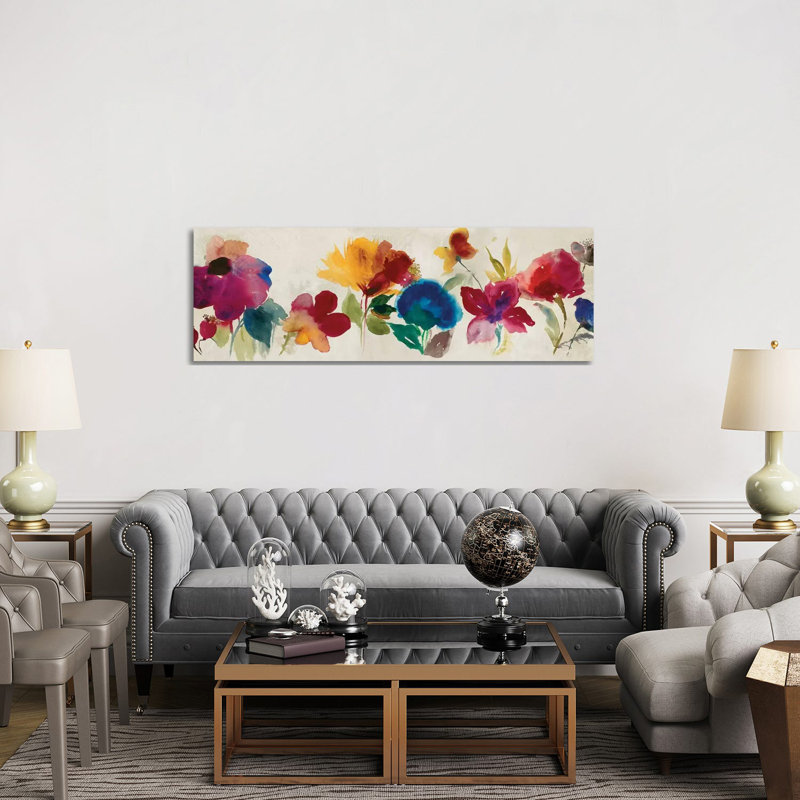 Floral Dance I by Asia Jensen - Wrapped Canvas Panoramic Gallery-Wrapped Canvas Giclée, 152.4 cm H x 50.8 cm W x 3.175 cm D