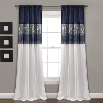 Night Sky Semi Sheer Single Curtain Panel