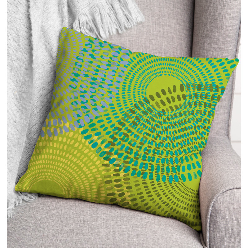 Geometric Outdoor Throw Pillow, Green, Geometric 2