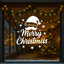 Décalcomanies de fenêtre Merry Christmas - Grands autocollants amovibles en vinyle avec traîneau du Père Noël, renne et flocons de neige - Décoration de magasin de vacances et décoration murale AMC-06