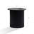 Compact Size Round Side Table with Black Fluted Fir & MDF Wood Accent