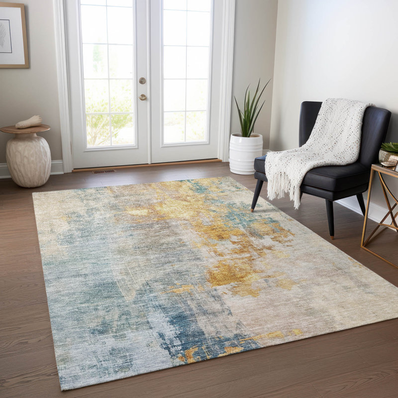 Soraya Ivory Washable Indoor-Outdoor Rug - , 10' x 14'