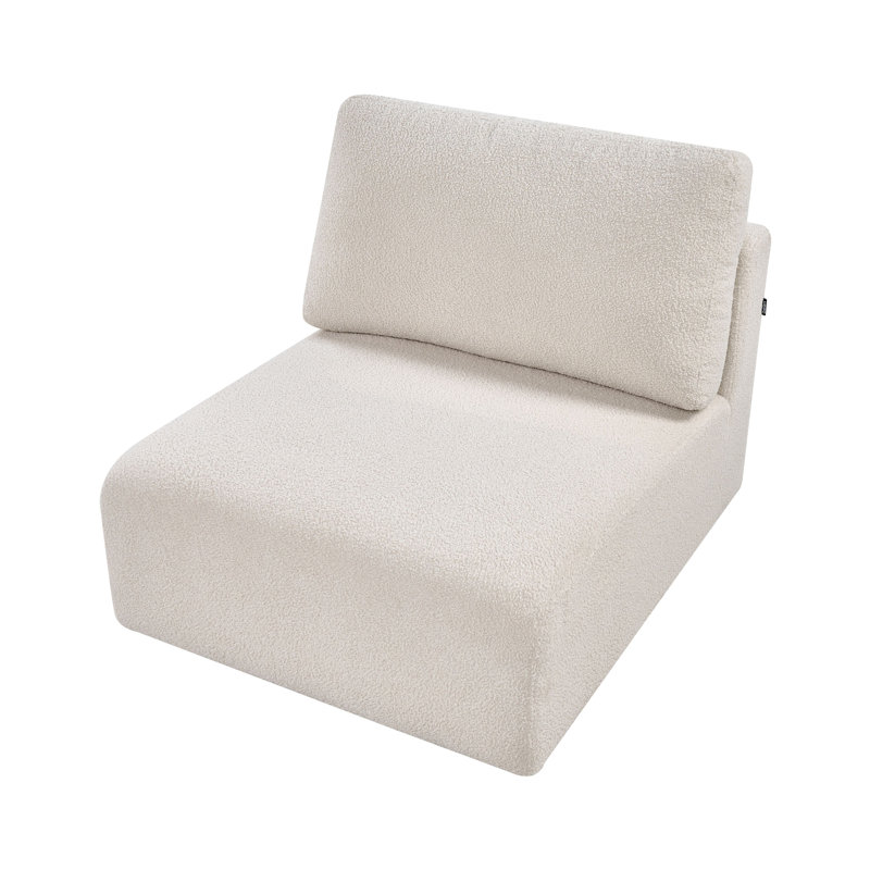 Beyza 1 Seater Seating Component, Off White Boucle