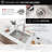 Stylish Dual-Mount 27" Single Bowl Stainless Steel Kitchen Sink with Strainer