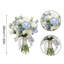 Bouquet de mariage bleu et blanc poussiéreux pour les demoiselles d'honneur, bouquet de mariée pour fleurs artificielles en soie